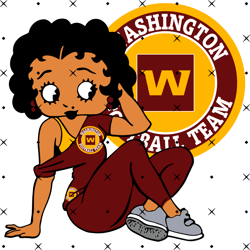 Washington Football Team Betty Boop Sv, Nfl svg, Football svg file, Football logo,Nfl fabric, Nfl football