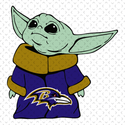 Baltimore Ravens NFL Baby Yoda Svg, Nfl svg, Football svg file, Football logo,Nfl fabric, Nfl football