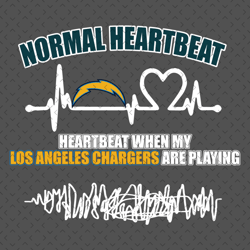 Los Angeles Chargers Heartbeat Svg, Nfl svg, Football svg file, Football logo,Nfl fabric, Nfl football
