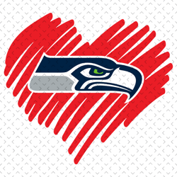Seattle Seahawks Heart Svg, Nfl svg, Football svg file, Football logo,Nfl fabric, Nfl football