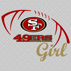 49ers Girl Svg, Nfl svg, Football svg file, Football logo,Nfl fabric, Nfl football