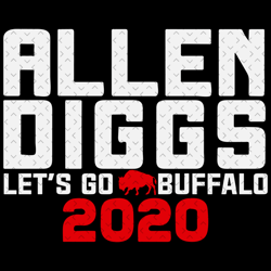 Allen Diggs Lets Go Buffalo 2020 Svg, Nfl svg, Football svg file, Football logo,Nfl fabric, Nfl football