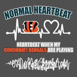 Cincinnati Bengals Heartbeat Svg, Nfl svg, Football svg file, Football logo,Nfl fabric, Nfl football