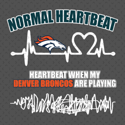 Denver Broncos Heartbeat Svg, Nfl svg, Football svg file, Football logo,Nfl fabric, Nfl football