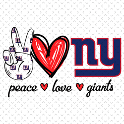 Peace Love Giants Svg, Nfl svg, Football svg file, Football logo,Nfl fabric, Nfl football