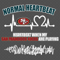 San Francisco 49ers Heartbeat Svg, Nfl svg, Football svg file, Football logo,Nfl fabric, Nfl football