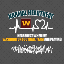 Washington Football Team Heartbeat Svg, Nfl svg, Football svg file, Football logo,Nfl fabric, Nfl football