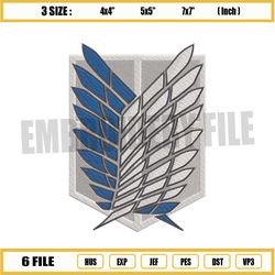 Attack On Titans Survey Corps Logo Embroidery File