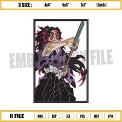 Kokushibo Demon Slayer Anime Embroidery File png