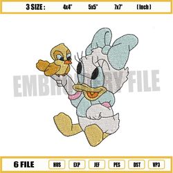 Baby Daisy Duck Embroidery Design File Png