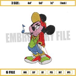 Mickey Sing Disney Embroidery Design ,png