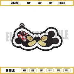 Couple Mickey Minnie Mouse Stickers Embroidery Png