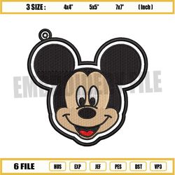 Mickey Mouse Head Sticker Embroidery Png
