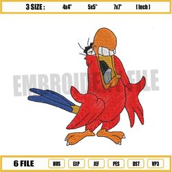 Iago Parrot Complaining Embroidery Png