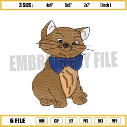 Brown Toulouse Cat Embroidery Png