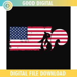 Squirrel American Flag 4th Of July SVG
