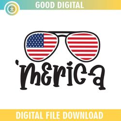 USA Flag Glasses Merica 4th Of July SVG