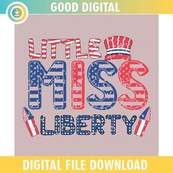 Little Miss Liberty Retro 4th Of July Day SVG