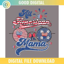All American Mama Retro Patriotic Glasses SVG
