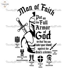 Armor of God Svg, Man Of Faith Svg, Belt of Truth Svg