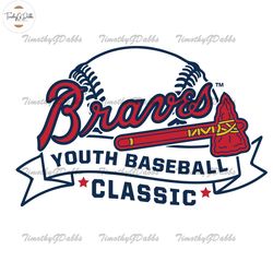 Braves Youth Baseball Classic svg, mlb svg, eps, dxf, png, digital file for cut