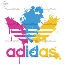 AdidasColorful Melt Svg, Colorful Adidas Svg, Paint Adidas Logo Svg