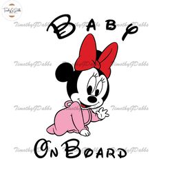 Minnie Mouse Baby On Board SVG