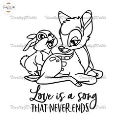 Bambi & Thumper Love Is A Song That Never Ends SVG