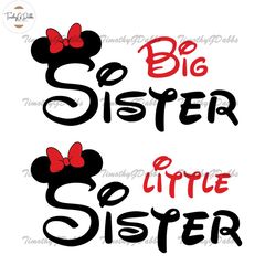 Big Sister Little Sister Minnie Mouse SVG