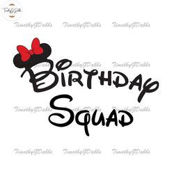 Birthday Squad Minnie Mouse SVG