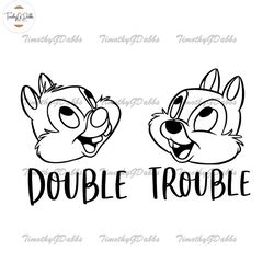 Double Trouble Chip and Dale SVG