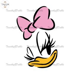 Cute Daisy Duck Face Disney SVG, Duck SVG