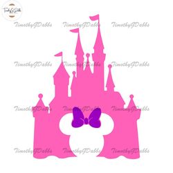 Minnie Mouse Magic Kingdom Pink SVG