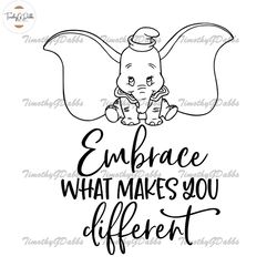 EMbrace What Makes You Different Dumbo SVG