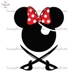 Disney Minnie Mouse Head Pirate SVG