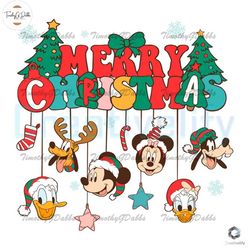 Merry Christmas Disney SVG Mickey Ornaments Cutting File
