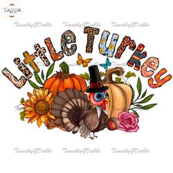 Little Turkey Png, Thanksgiving Western Cute Turkey Png Sublimation Design,Thanksgiving Turkey Png,Western Thanksgiving