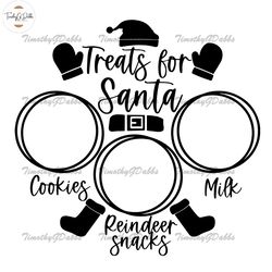Cookies for Santa Tray Svg, Png, Dxf, Jpg, Treats for Santa Svg, Treats For Santa Tray Svg Cut File, Treats For Santa
