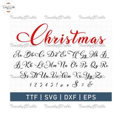 Christmas Script Font, Christmas Letters Svg, Holiday Font, Font With Tails, Christmas Monogram, Farmhouse Font, Digital
