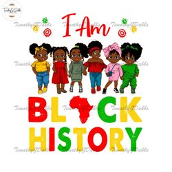 I Am Black History Black Baby Design Png