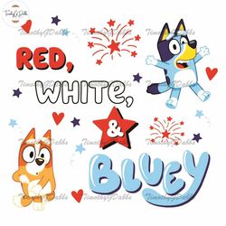 Red, White, And Bluey Firework Design Png