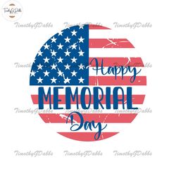 Happy Memorial Day American Flag SVG