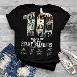 10 Years Of Peaky Blinders 2013 2023 Signatures T Shirt