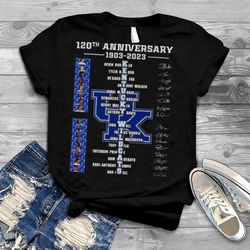 120th anniversary 1903 2023 Kentucky Wildcats team signatures shirt
