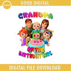 Grandpa Of The Birthday Girl Cocomelon PNG