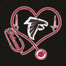 Atlanta Falcons Heart Stethoscope Svg, Nfl svg, NFL sport, NFL Sport svg, Sport NFL svg, Sport svg