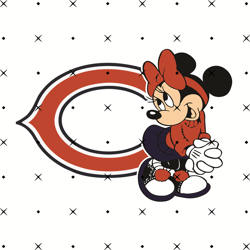 Chicago Bears Minnie Svg, Nfl svg, NFL sport, NFL Sport svg, Sport NFL svg, Sport svg