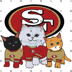 San Francisco 49ers Cat Svg, Nfl svg, NFL sport, NFL Sport svg, Sport NFL svg, Sport svg