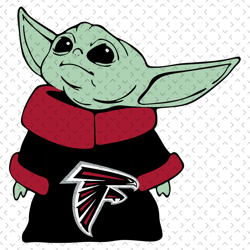 Atlanta Falcons NFL Baby Yoda Svg, Nfl svg, Football svg file, Football logo,Nfl fabric, Nfl football