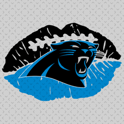 Carolina Panthers NFL Lips Svg, Nfl svg, Football svg file, Football logo,Nfl fabric, Nfl football